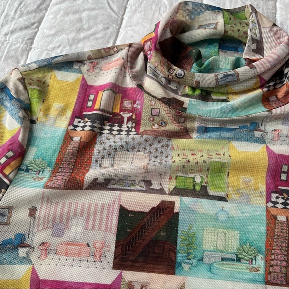 Rachel Antonoff Lillian DOLLHOUSE BATHROOMS Top - Picture 3 of 5